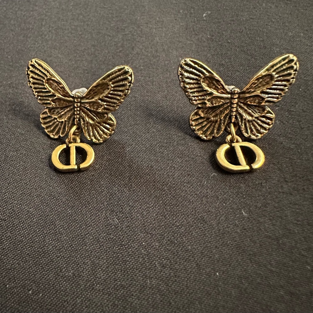 Christian Dior Butterfly Earrings